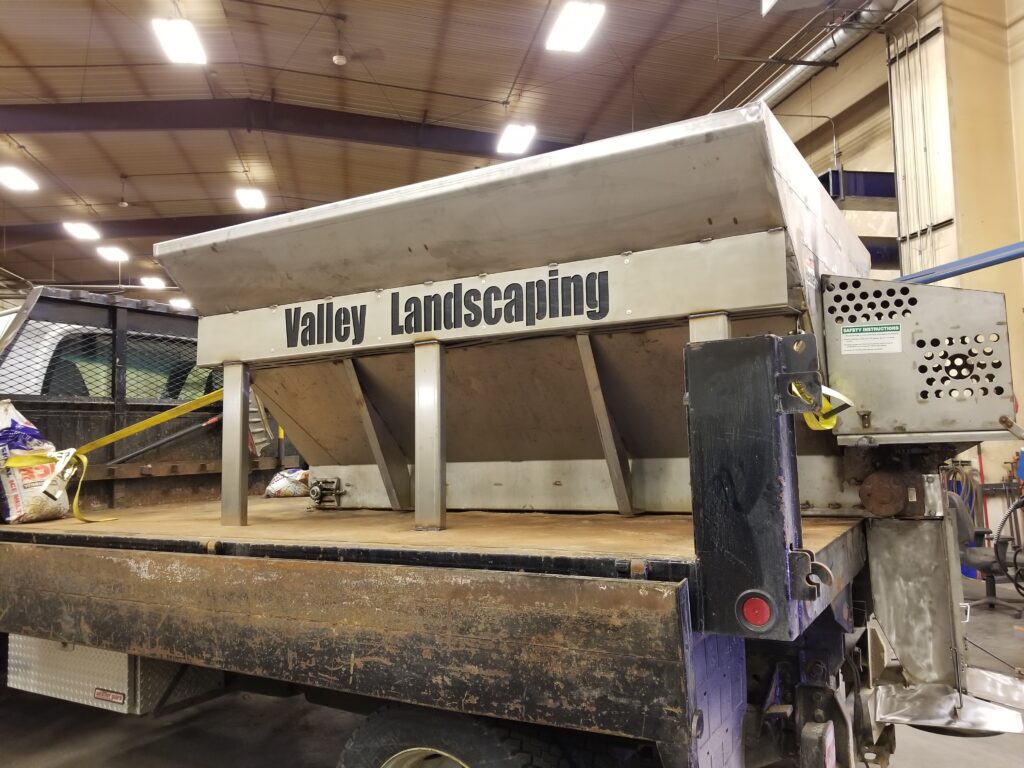 Valley Landscaping engraved on metal project