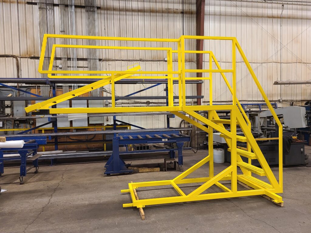 Yellow cantilever stair